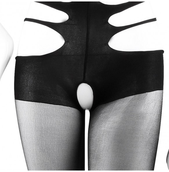 FEE ET MOI Sexy Seethrough Opened Body Stockings (Black)